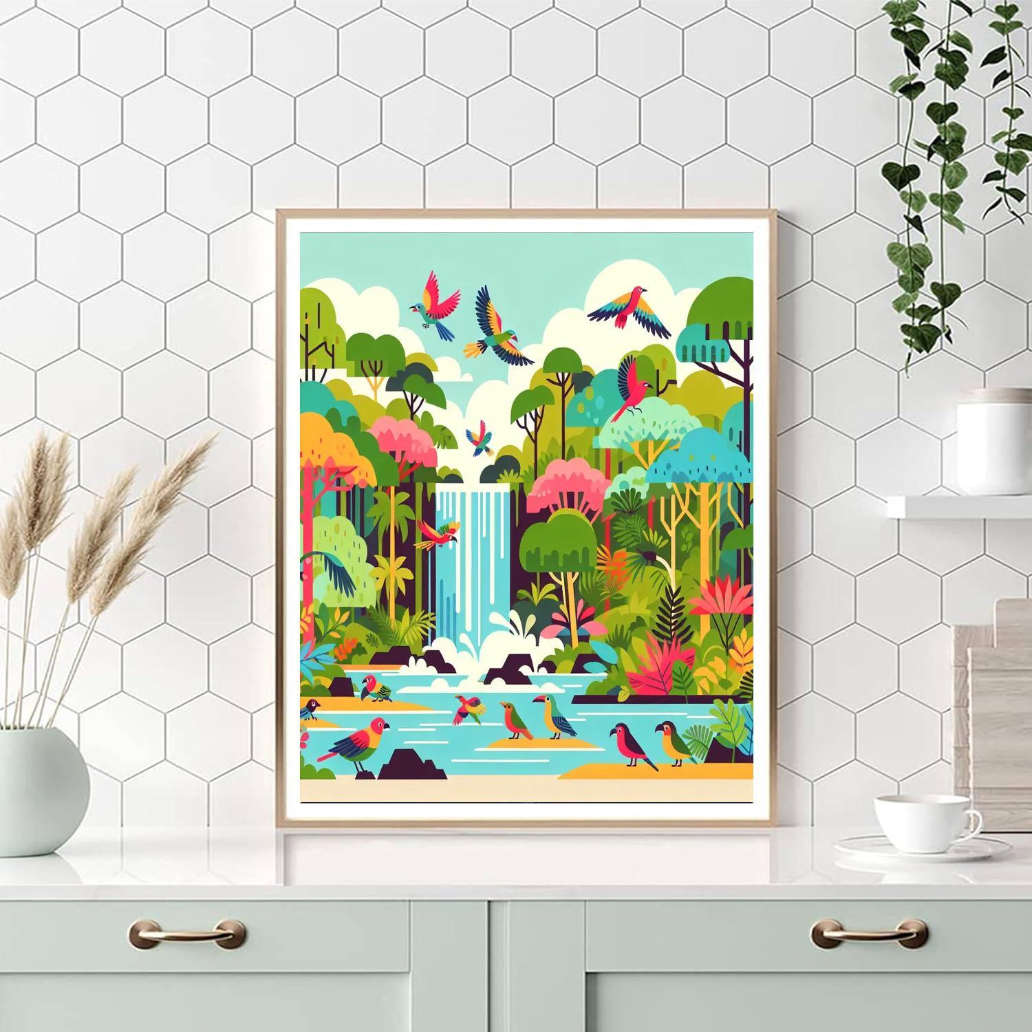 Rainforest Rain Dance Numbered Painting Kits
