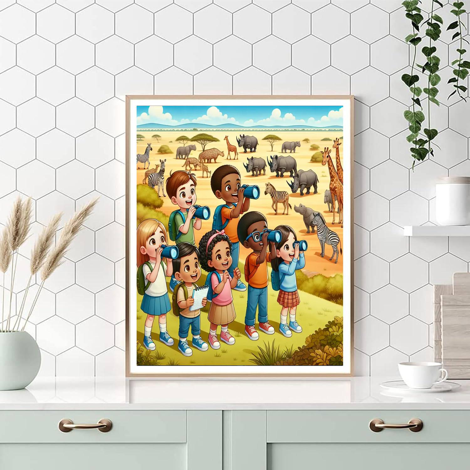 Animal Kingdom Exploration Painting Number Kit