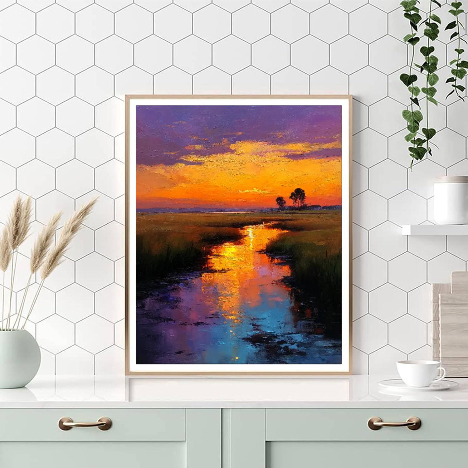 Evening Walk Home Number Painting