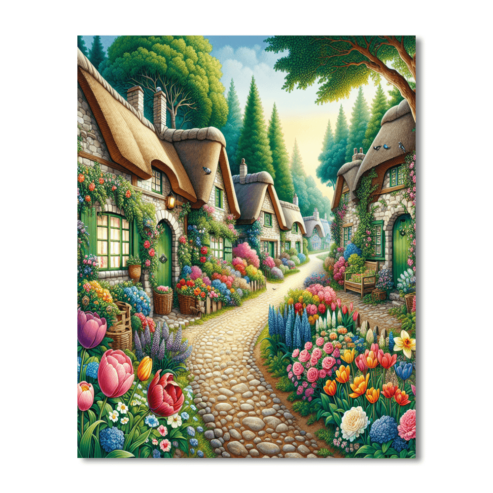 Fairytale Village Lane Paint By Color