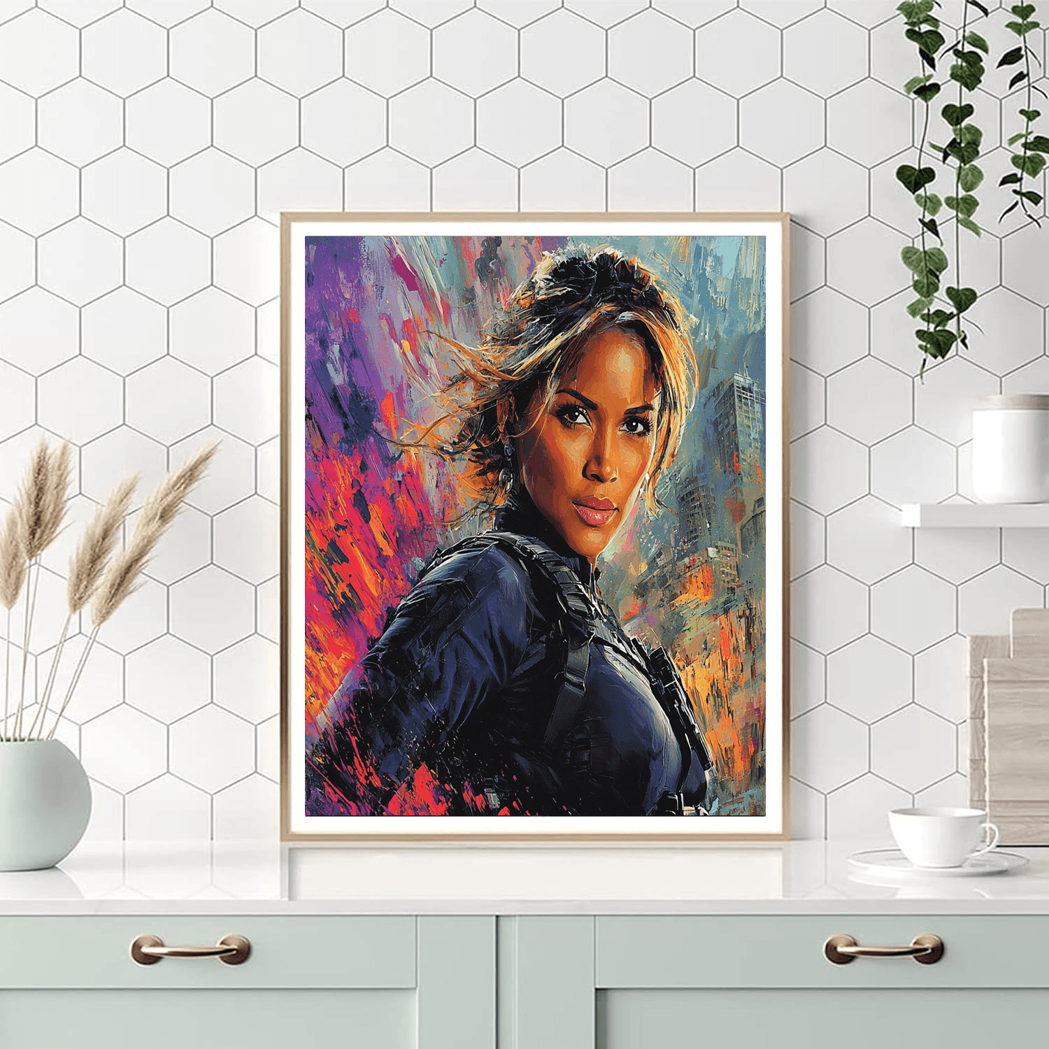 Halle Berry: A Queen Of Resilience In Action Paint By Numbers Art