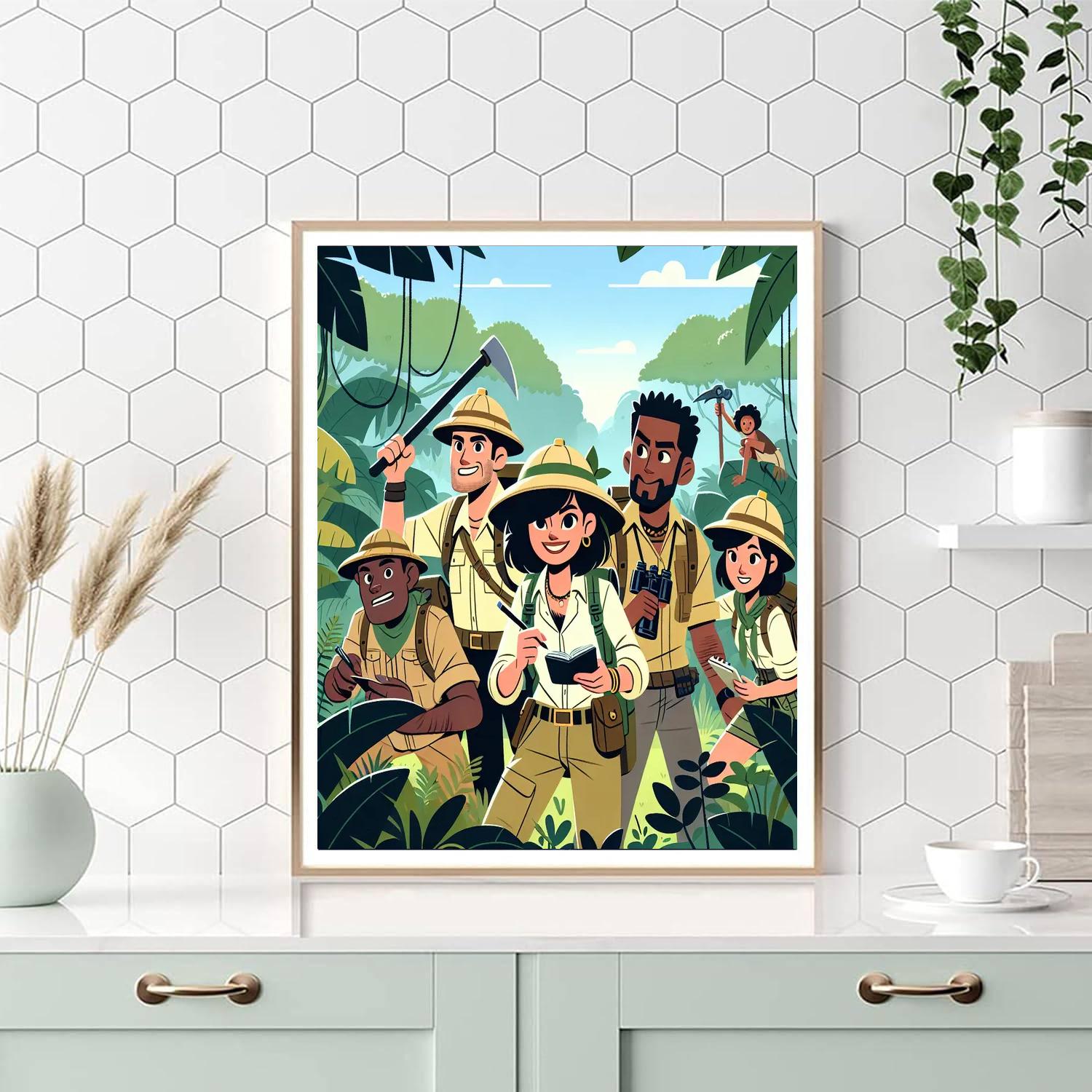 Jungle Explorers' Hidden Valley Number Painting
