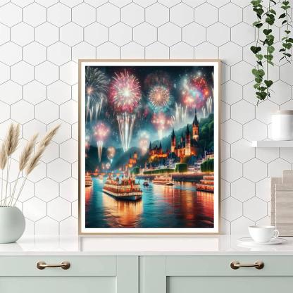 Rhine In Flames - Germany Number Painting