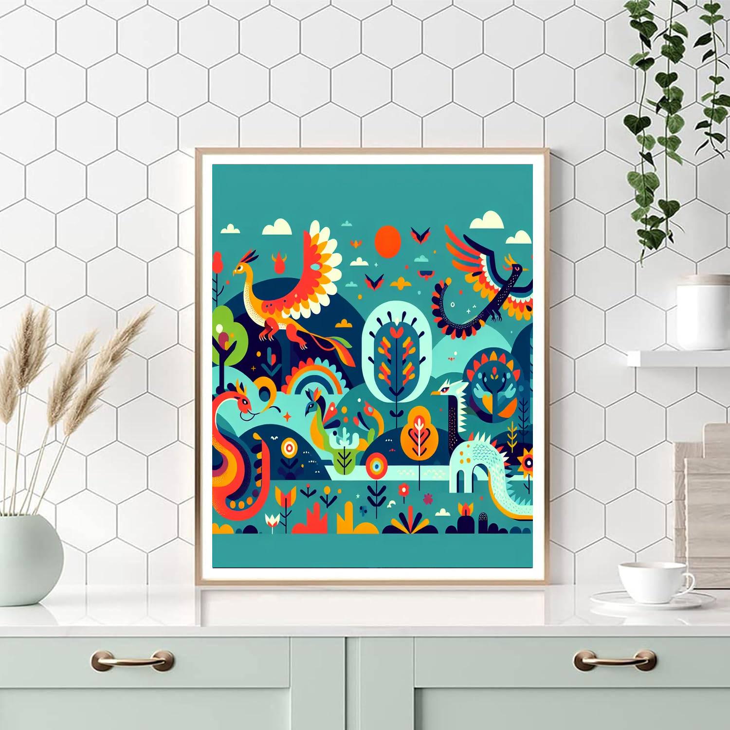 Mythical Creatures Haven Paint By Numbers Art