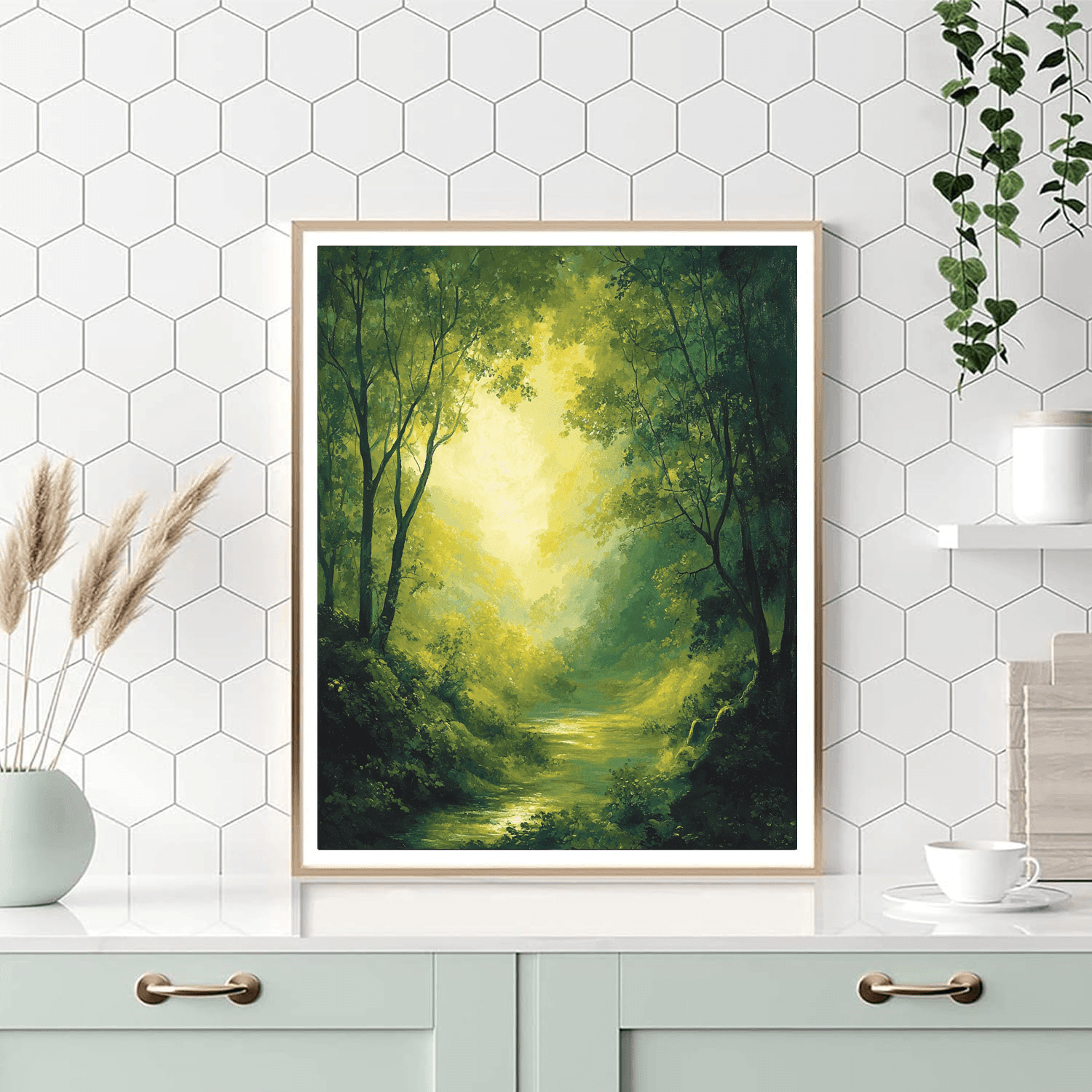 J.M.W. Turner Inspired Mystical Woodland Retreat  Paint By Numbers