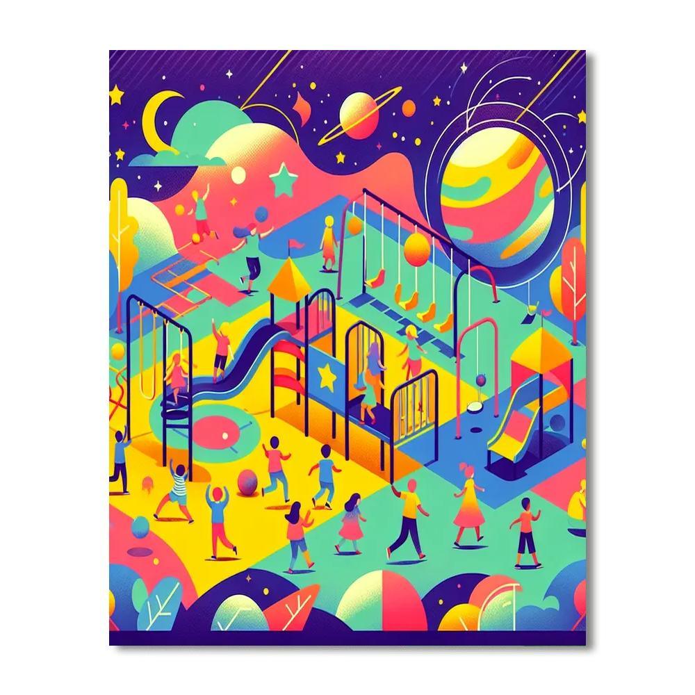 Cosmic Playground Adventure Paint By Color