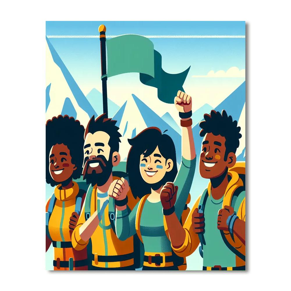 Mountain Peak Discovery Painting Number Kit