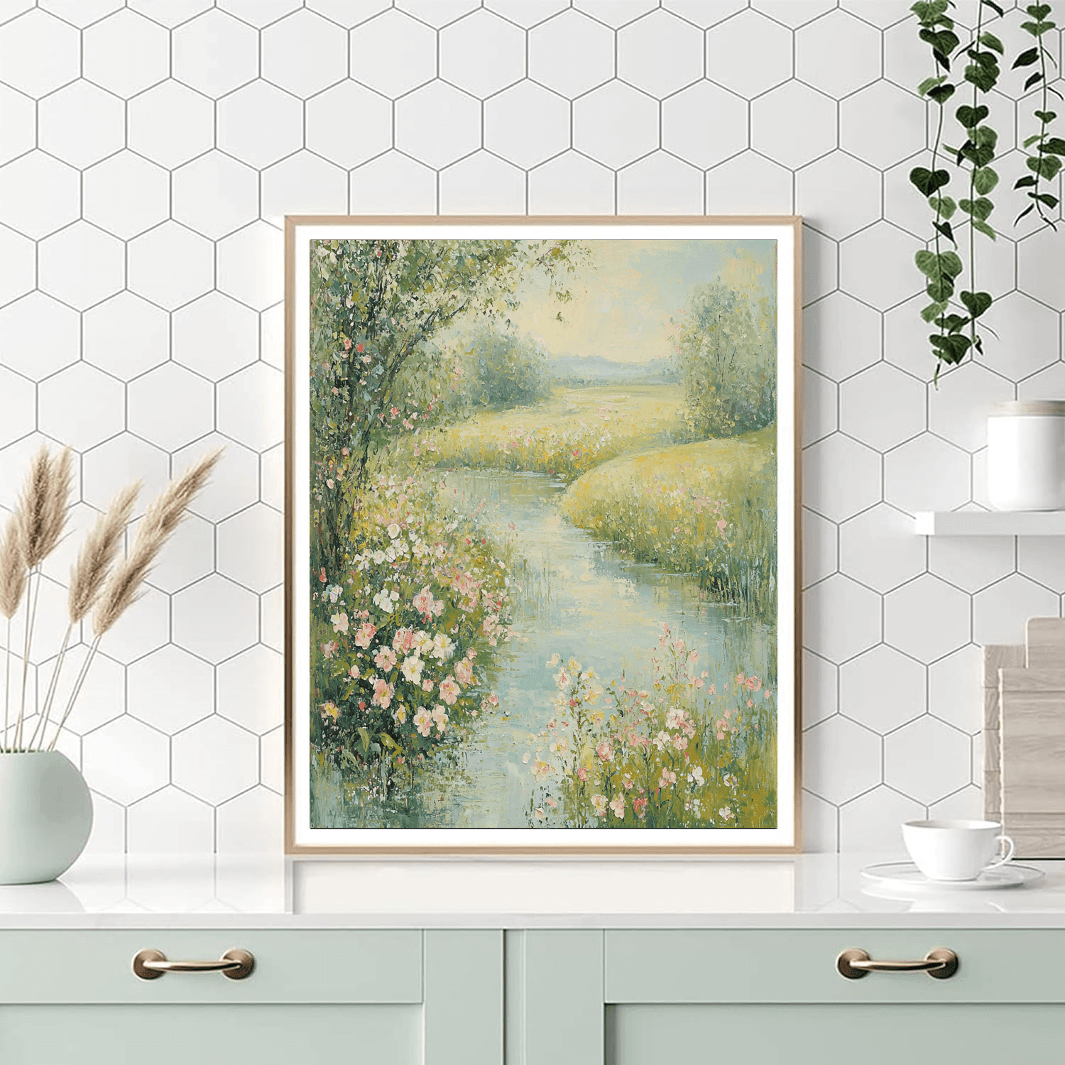 Berthe Morisot Inspired Reflections Of Spring  Paint By Numbers Art