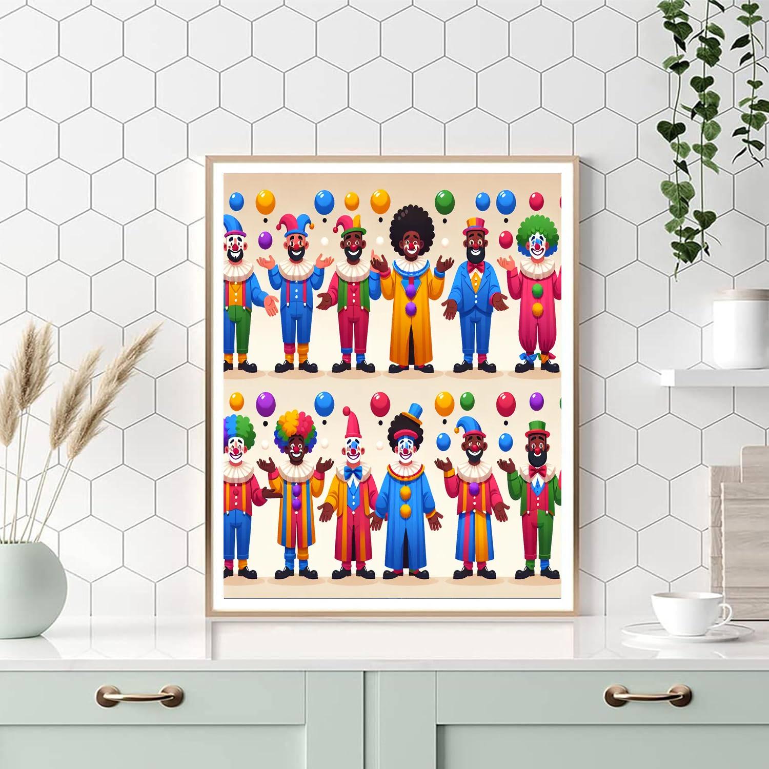 Colorful Clowns Paint By Numbers Kits