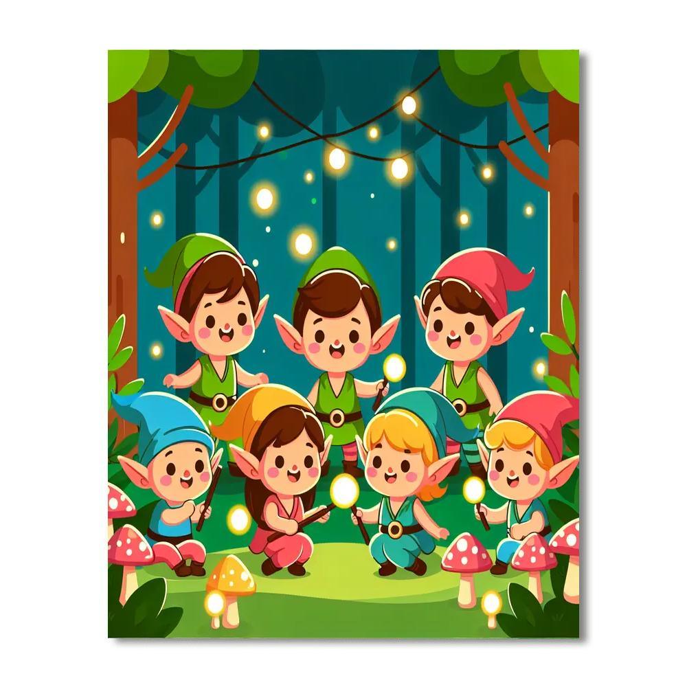Elves' Enchanted Forest Paint By Number