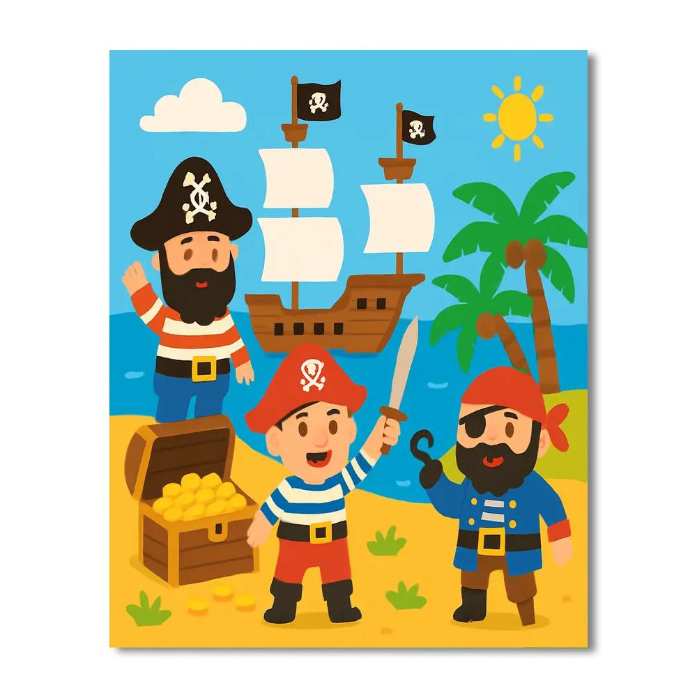 Joyful Pirate's Cove DIY Paint By Numbers