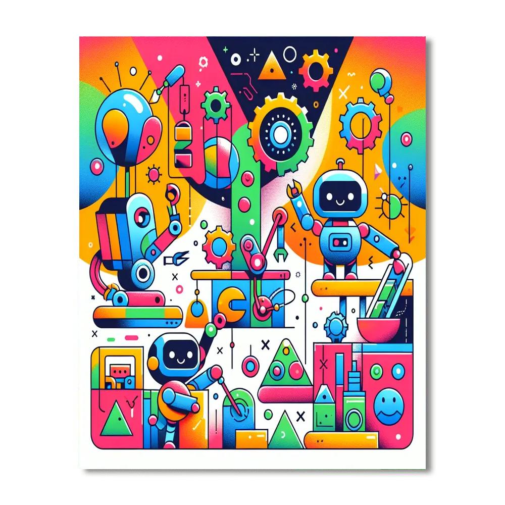 Robot Inventors' Playground Paint By Number