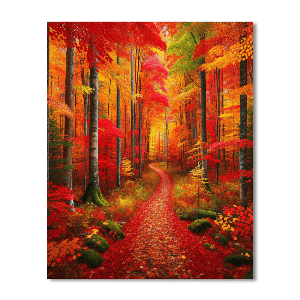 Glorious Autumn Path Paint By Numbers