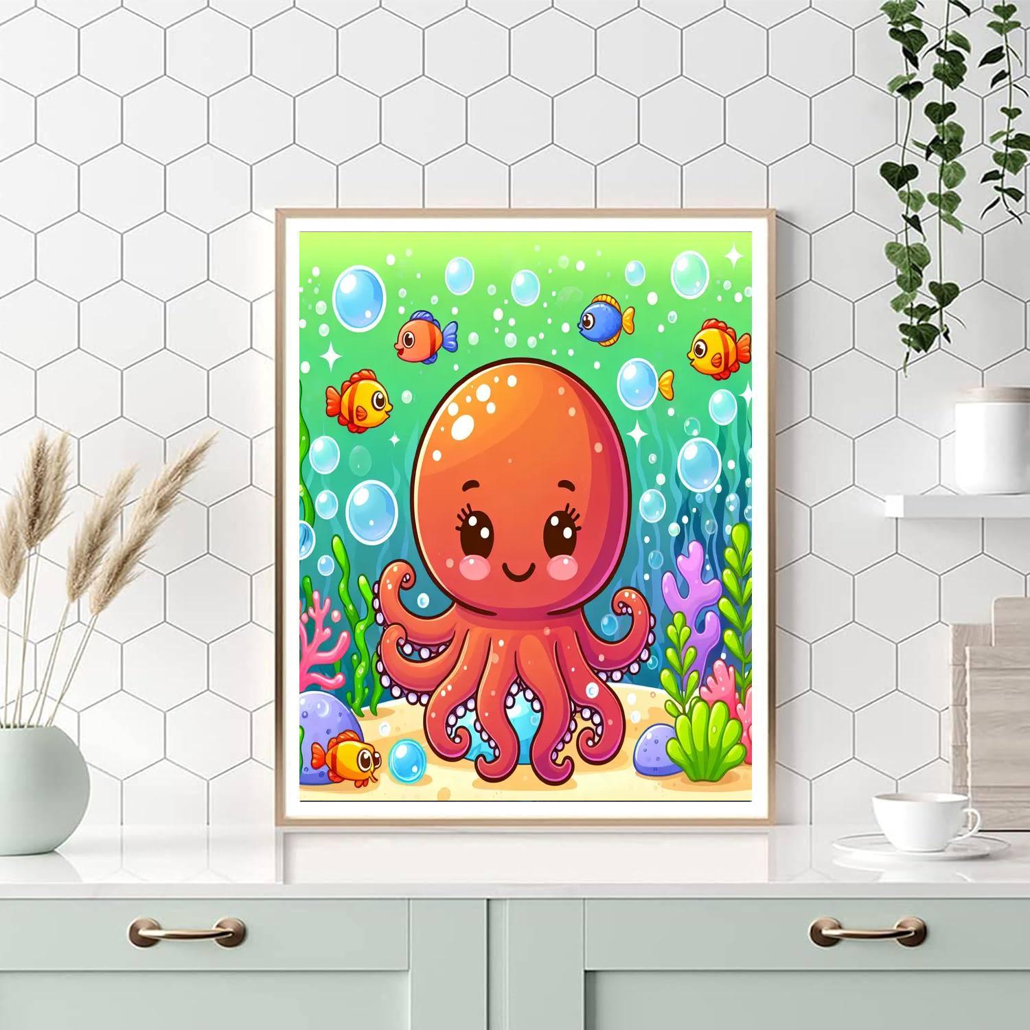 Bubbles And Ocean Fun Painting Number Kit
