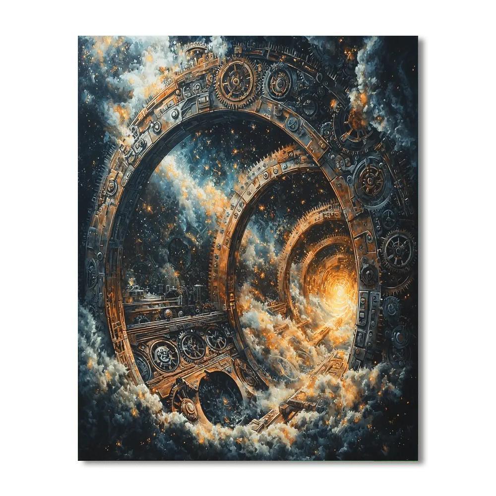 H.P. Lovecraft Inspired Steampunk Machine Universe  DIY Paint By Numbers