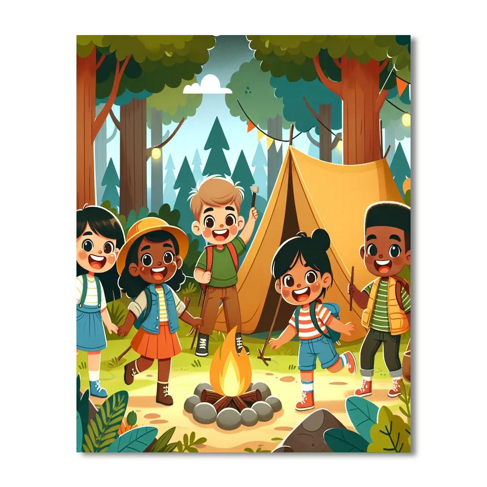 Forest Explorer's Hideout Paint By Numbers