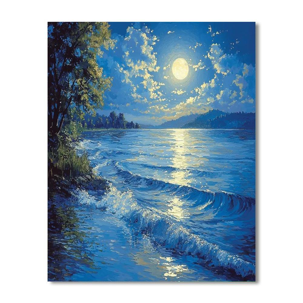 Ivan Aivazovsky Inspired Ethereal Night's Harmony  Paint By Color