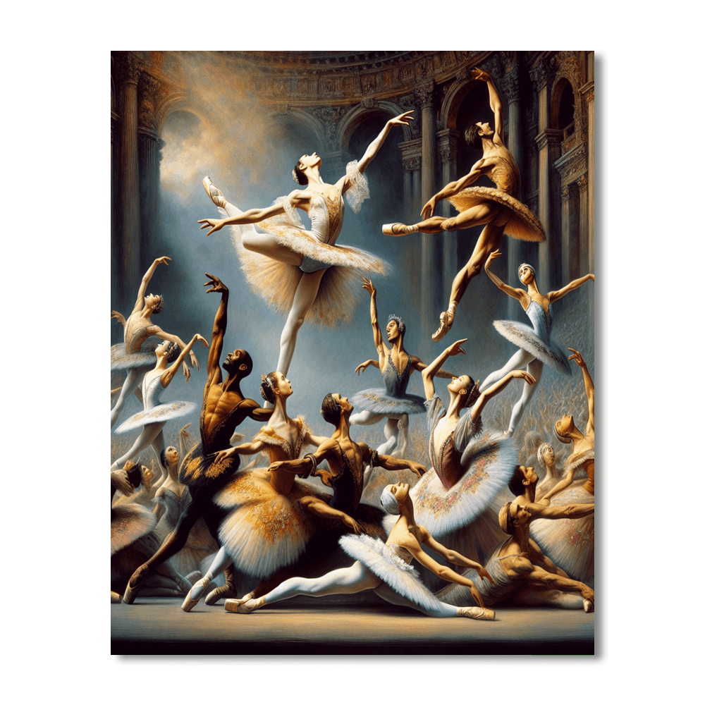 Dynamic Ballet Performance Painting Number Kit
