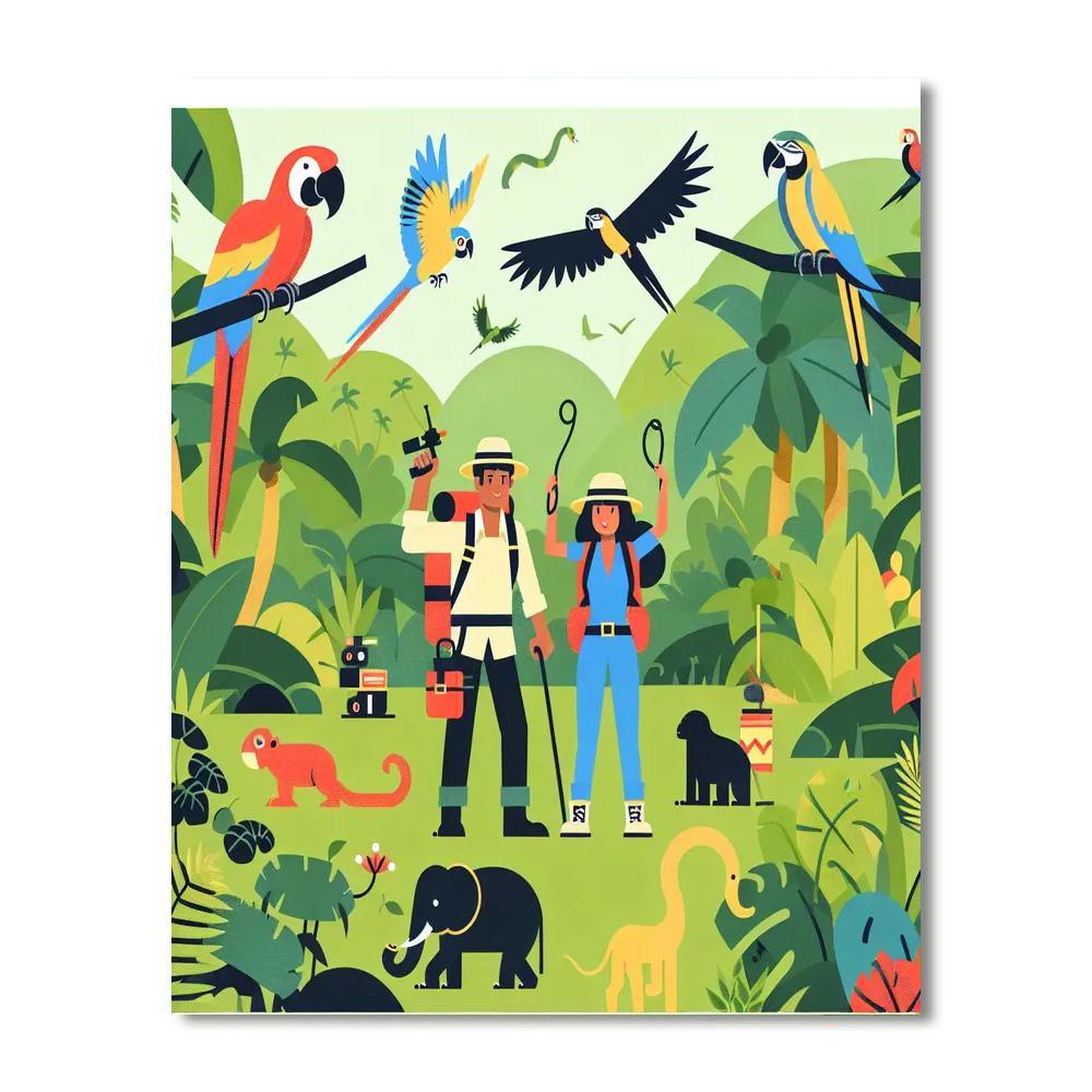 Explorers' Jungle Safari Numbered Painting Kits
