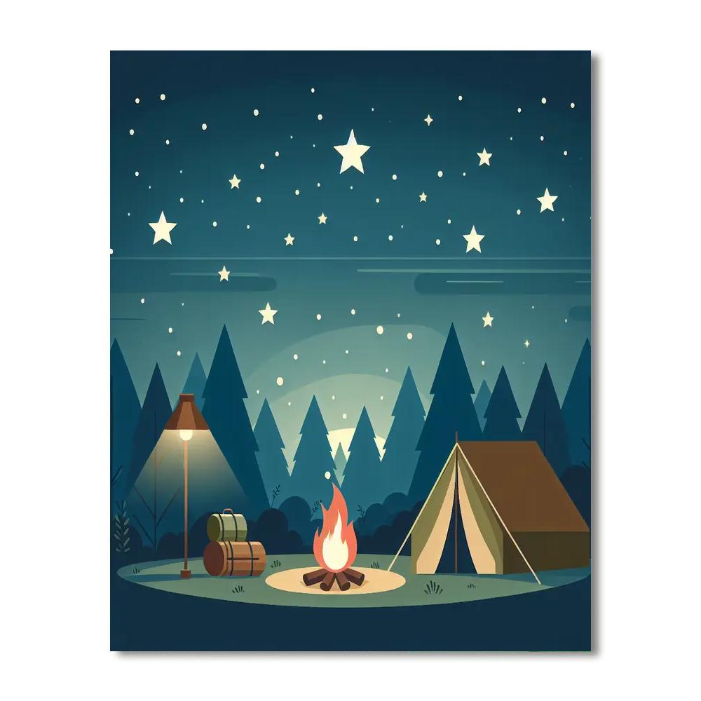 Beneath The Starry Skies Paint By Numbers Art