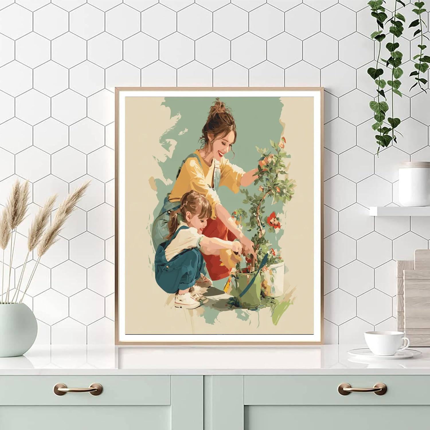 Mom's Flower Power DIY Paint By Numbers