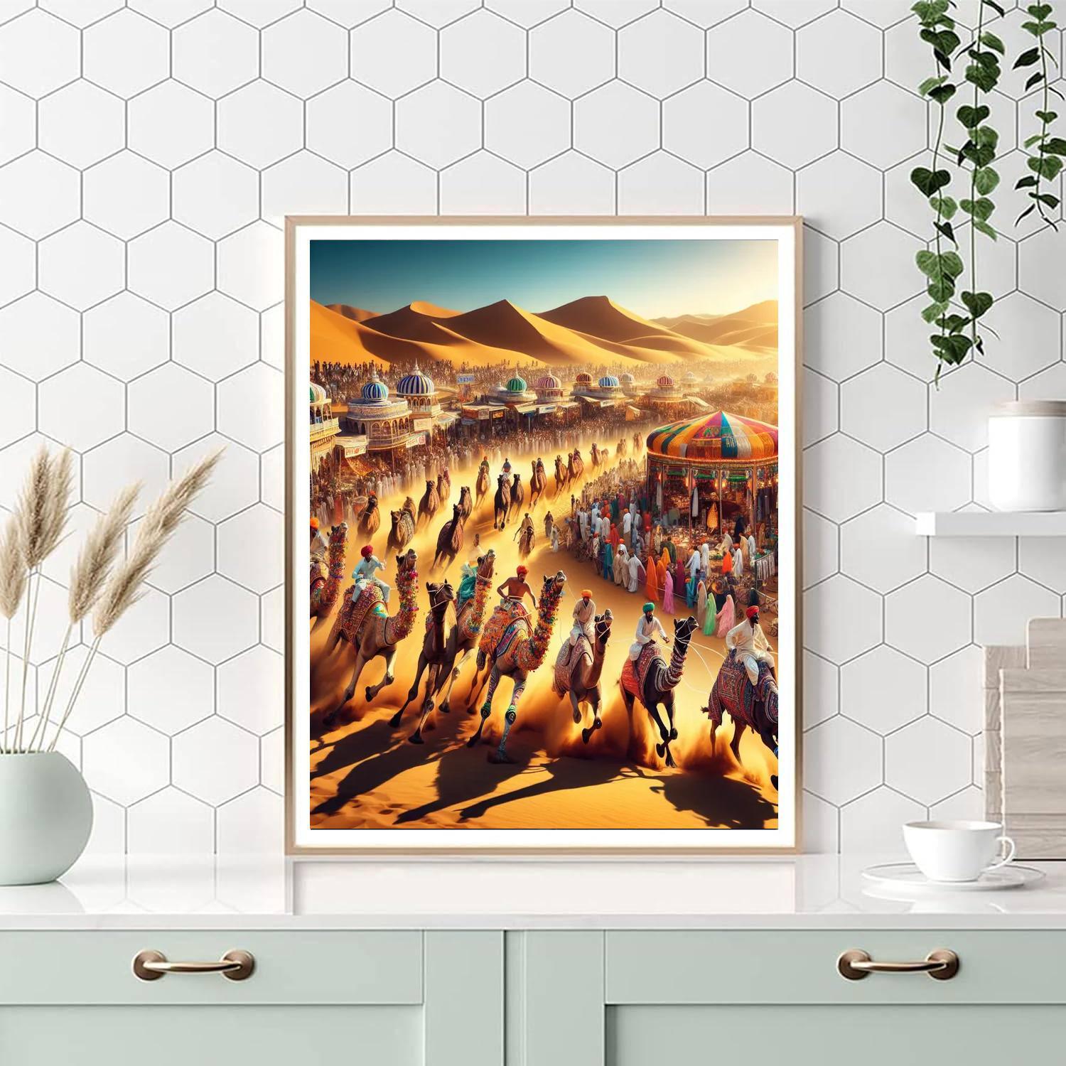 Camel Fair - Pushkar, India Number Painting