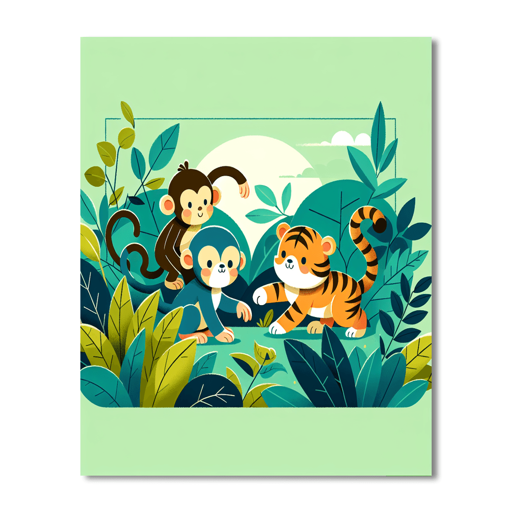 Jungle Hide And Seek Paint By Number