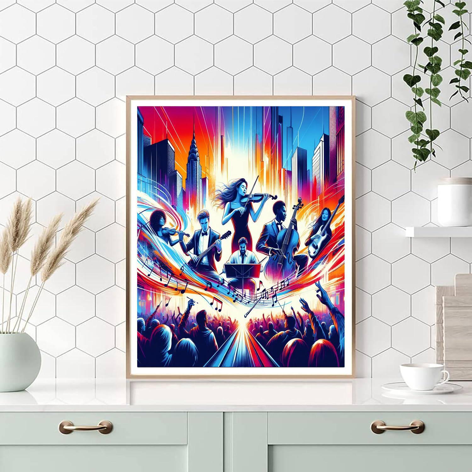 Dynamic Urban Symphony DIY Paint By Numbers