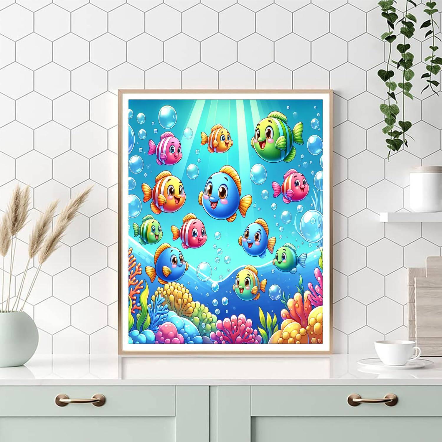 Festive Fishes Numbered Painting Kits
