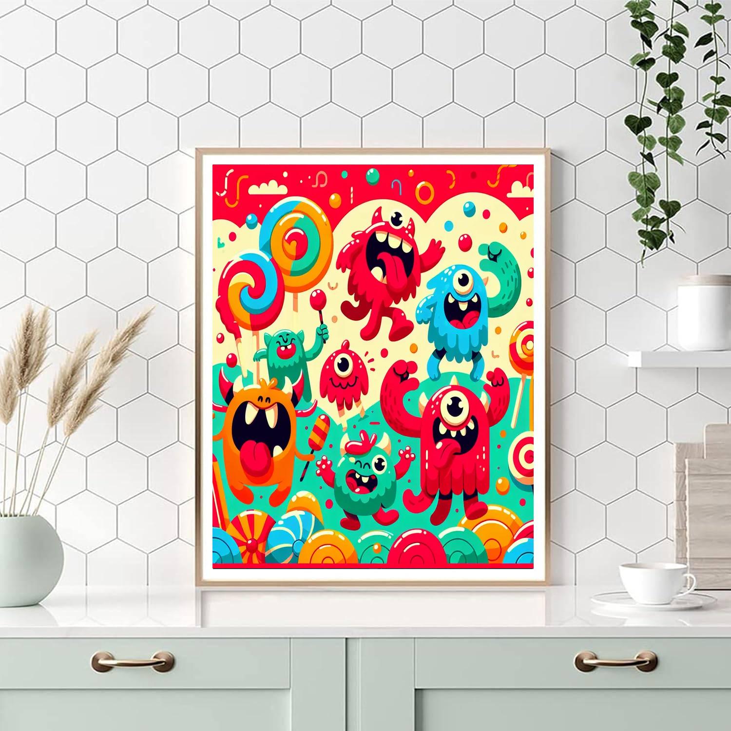 Happy Monster Squad Paint By Number