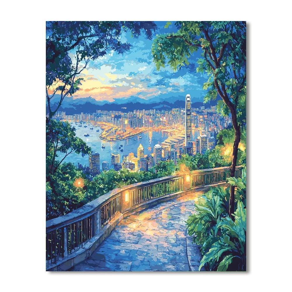 Victoria Peak - Hong Kong Numbered Painting Kits