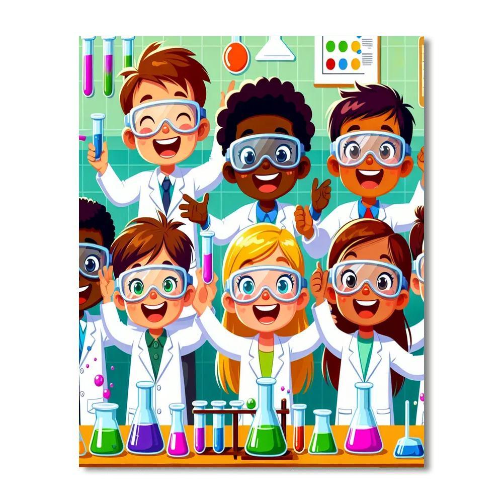 Exciting Science Adventure Painting Number Kit