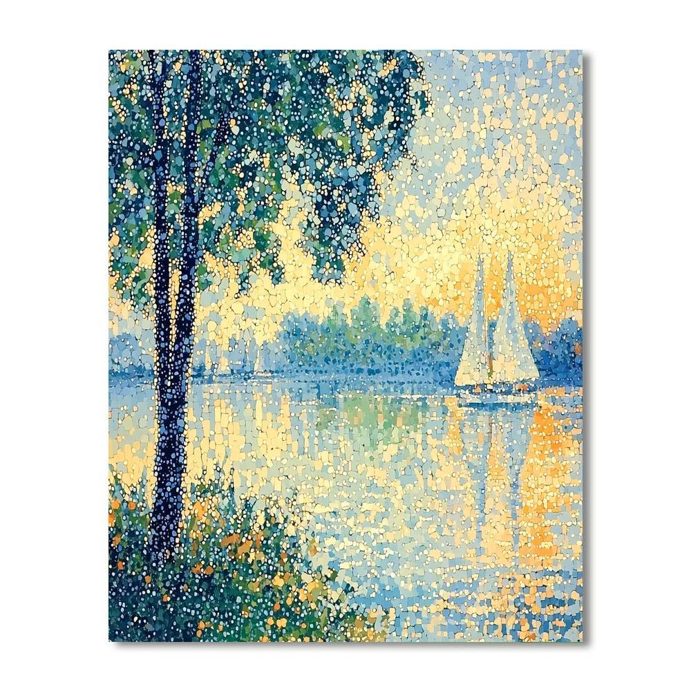 Georges Seurat Inspired Patterns Of Tranquility  Paint By Numbers