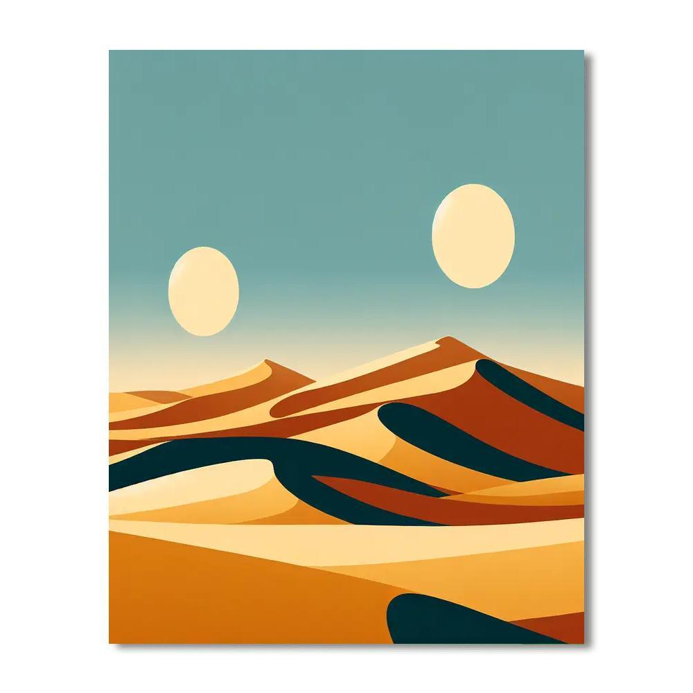 Desert's Golden Silence Paint By Number