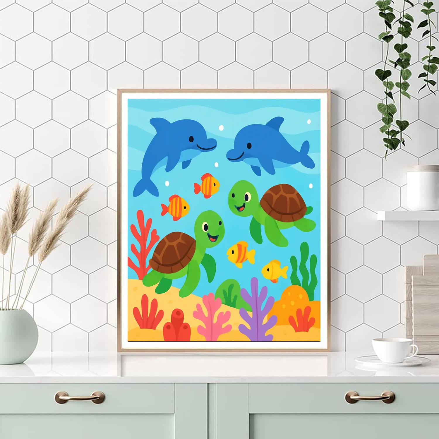 Explore The Ocean Painting By Numbers Kit
