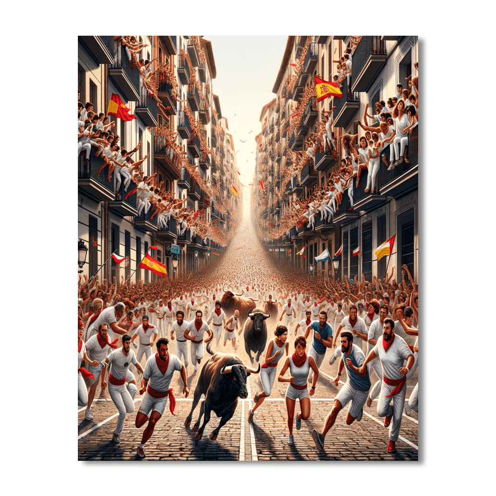 Fiesta De San Fermin - Pamplona, Spain Paint By Number