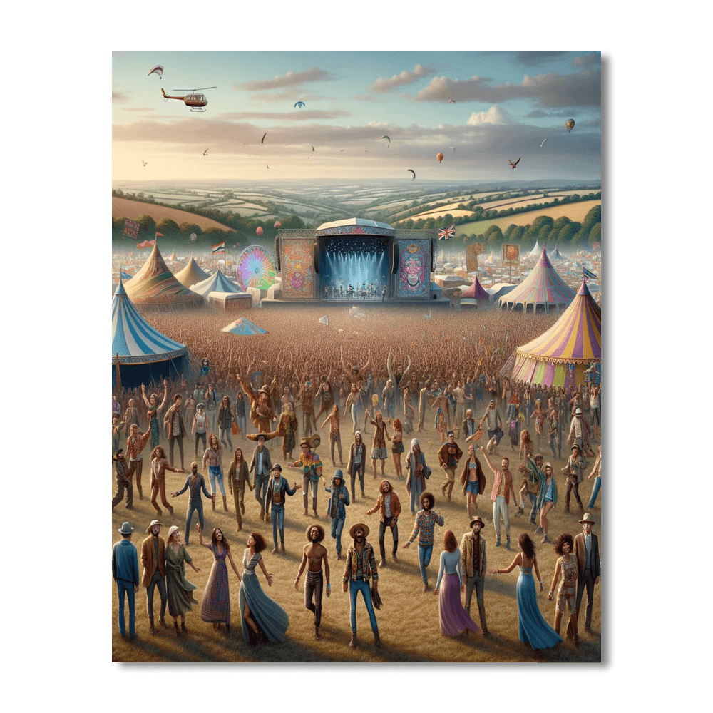 Glastonbury Festival - England Paint By Color