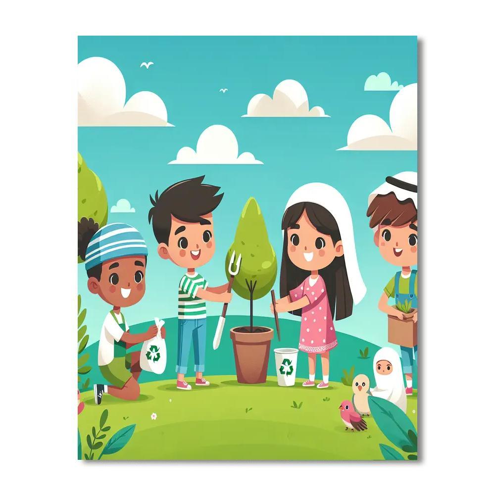 Caring For The Planet Painting By Numbers Kit