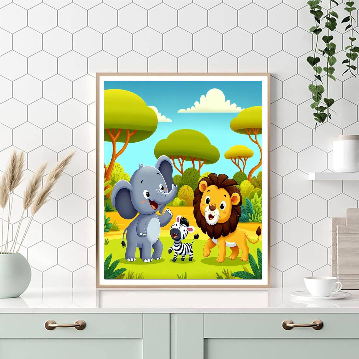 Safari Shenanigans Painting Number Kit