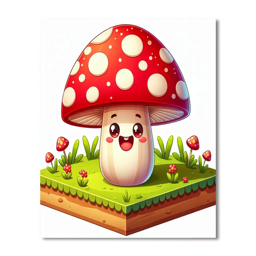 Whimsical Toadstool Painting By Numbers Kit