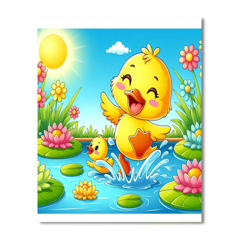 Delightful Duckling Number Painting