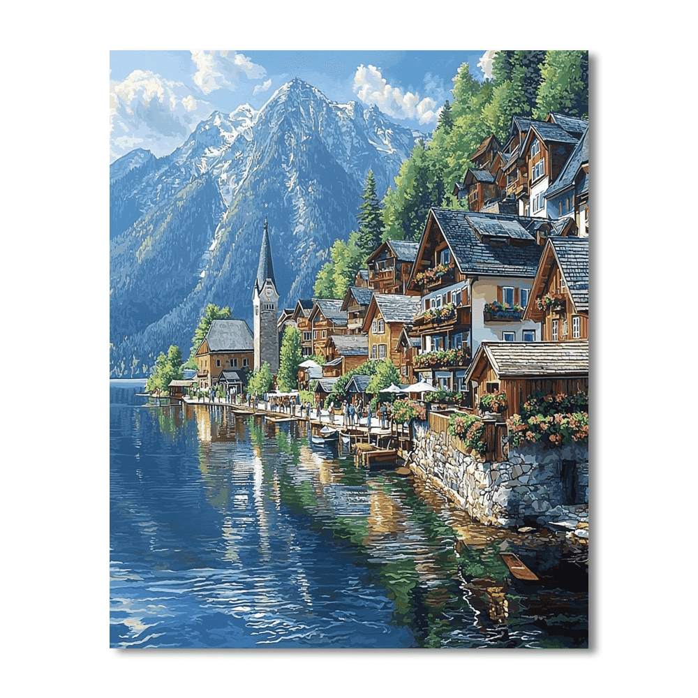 Hallstatt Village Numbered Painting Kits