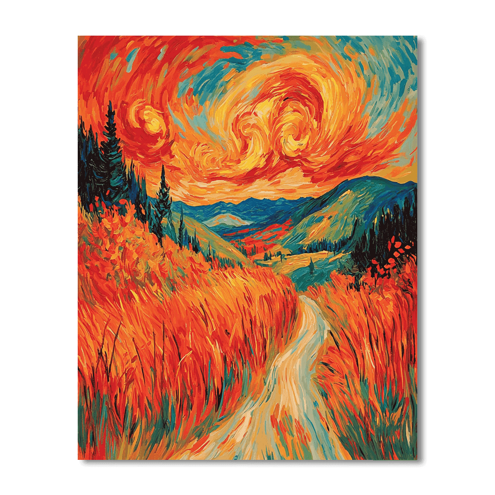 Edvard Munch Inspired Munch's Autumn Vibes  Painting By Numbers Kit