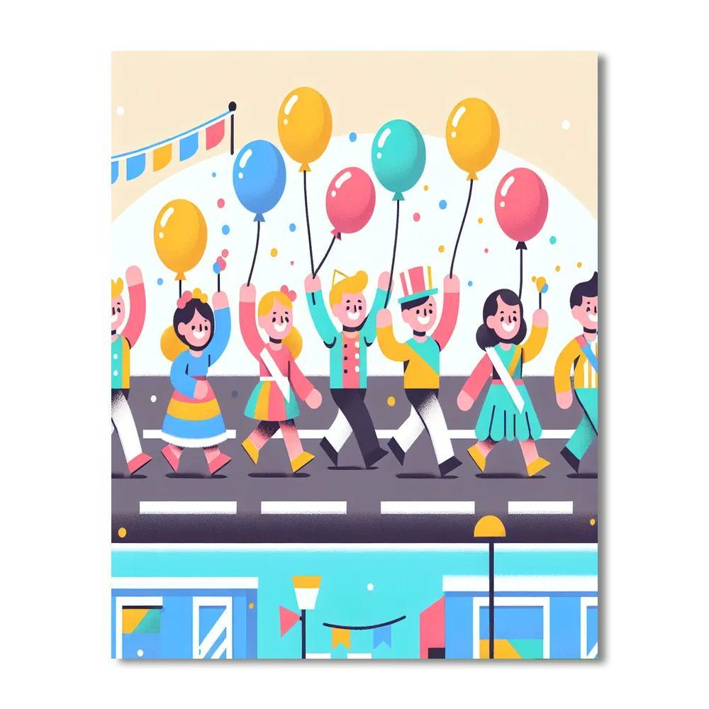 Colorful Parade Paint By Number