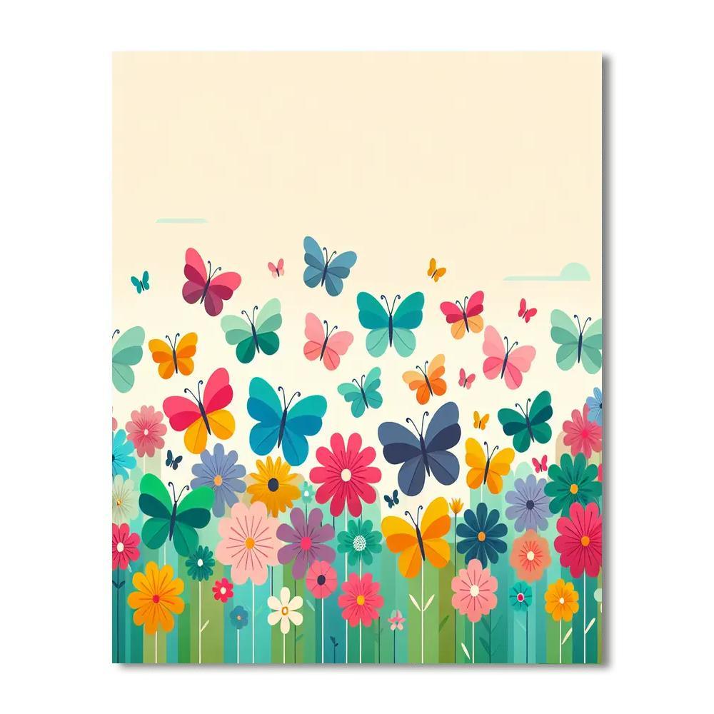 Blissful Butterfly Ballet Paint By Color