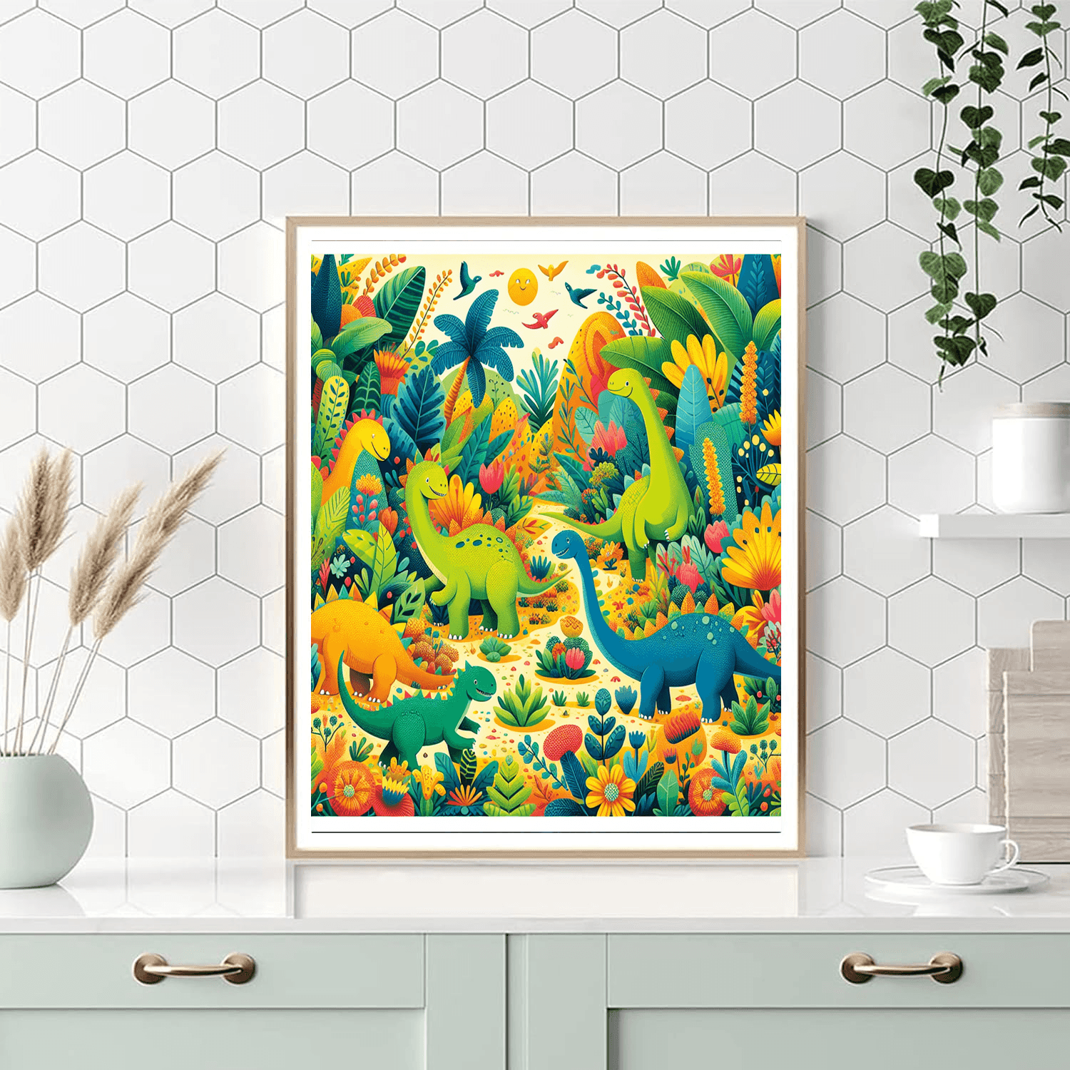 Adventurous Dino Quest Paint By Numbers Art