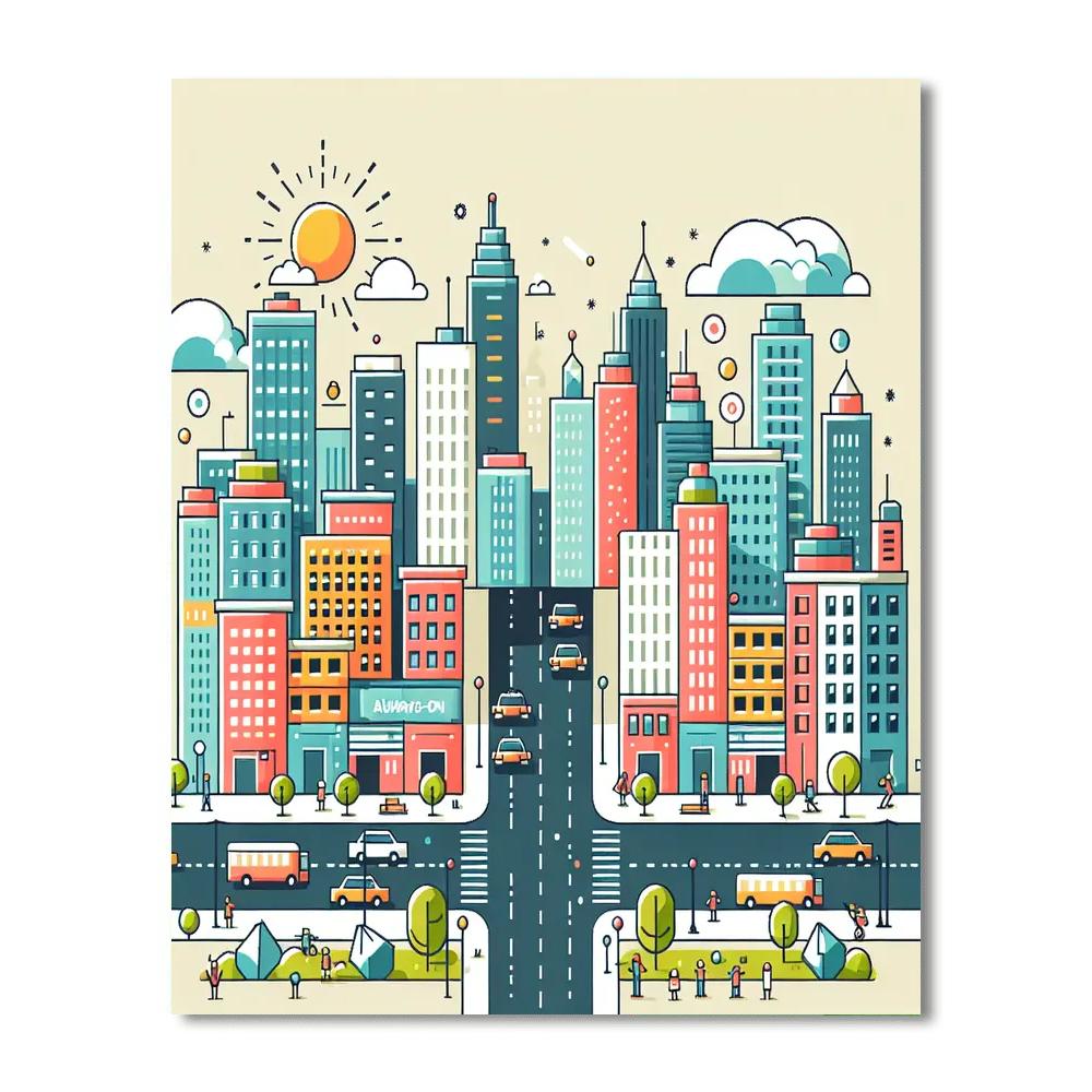 Skyline Wonders Numbered Painting Kits