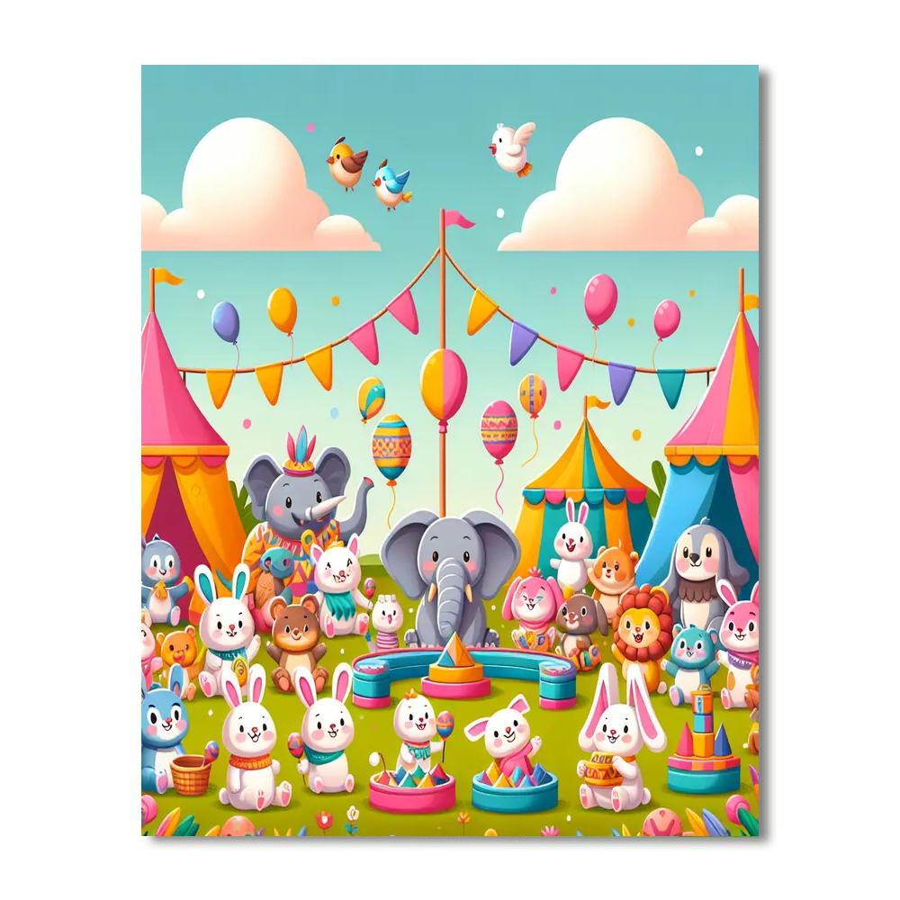 Festival Of Colorful Creatures Paint By Numbers Art