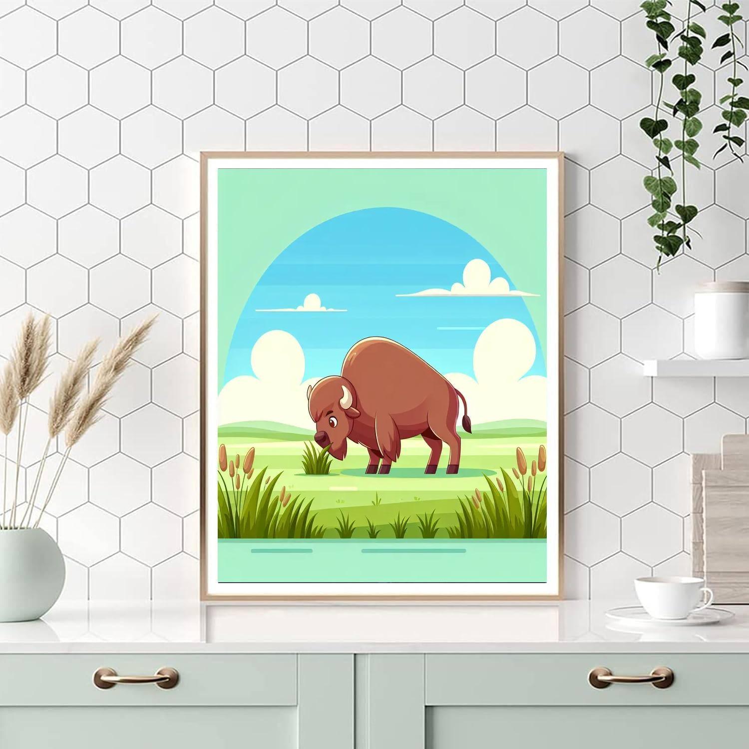 Brave Bison Roam Paint By Numbers Kits