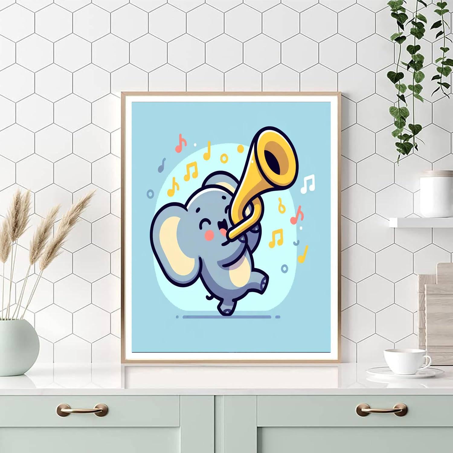 Musical Elephants Paint By Numbers Kits